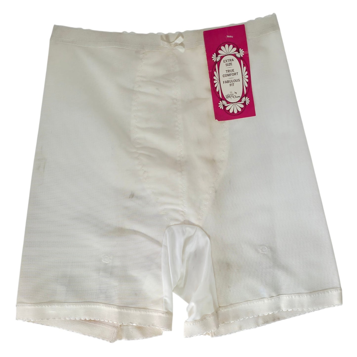 VINTAGE *PRISTINE* 1960's Women's White High-Waisted Girdle & Garter Size XL-XXL