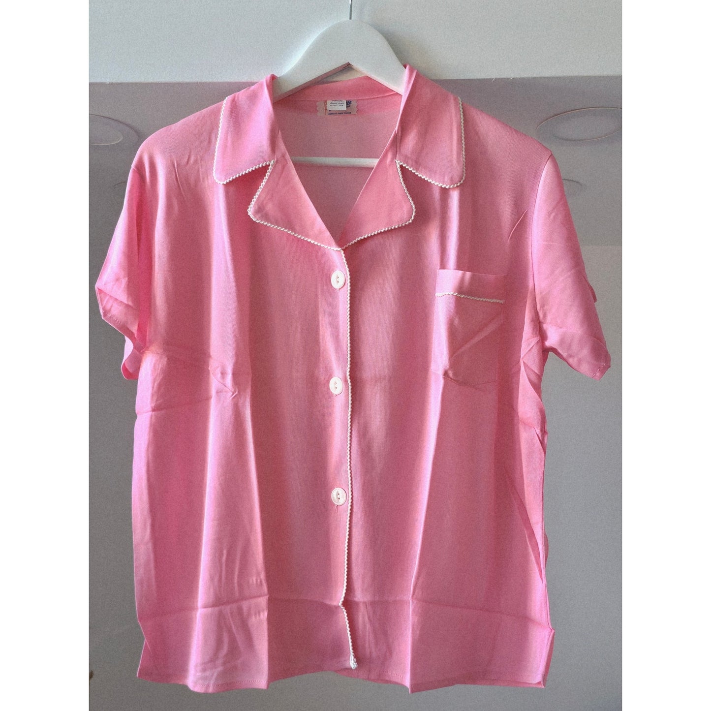 VINTAGE *NEW* 1960's  Women's Pink Pajama Set 100% Acetate Size 40
