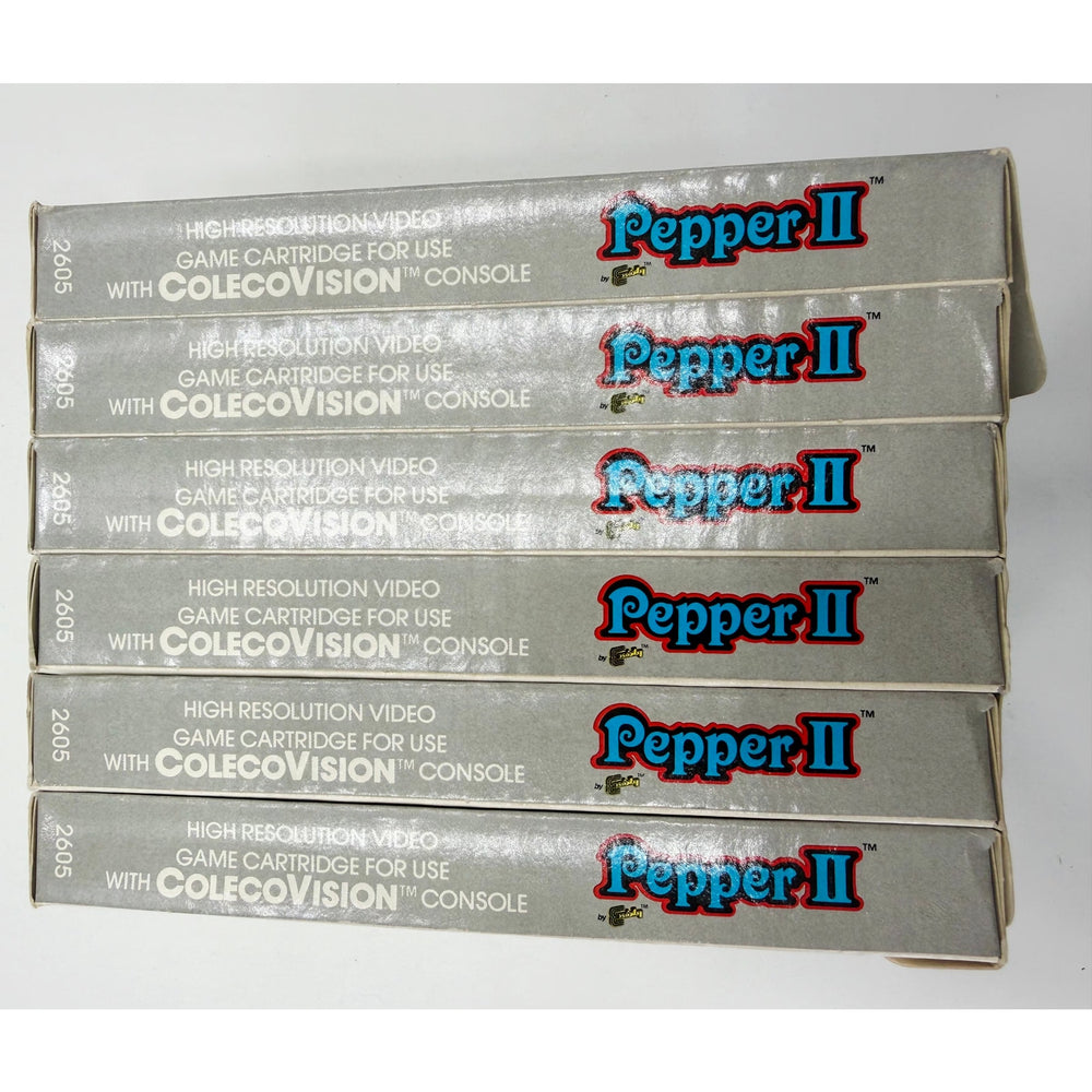 ColecoVision 1983 Pepper II Game NOS Original Set Sealed Damaged Stuck
