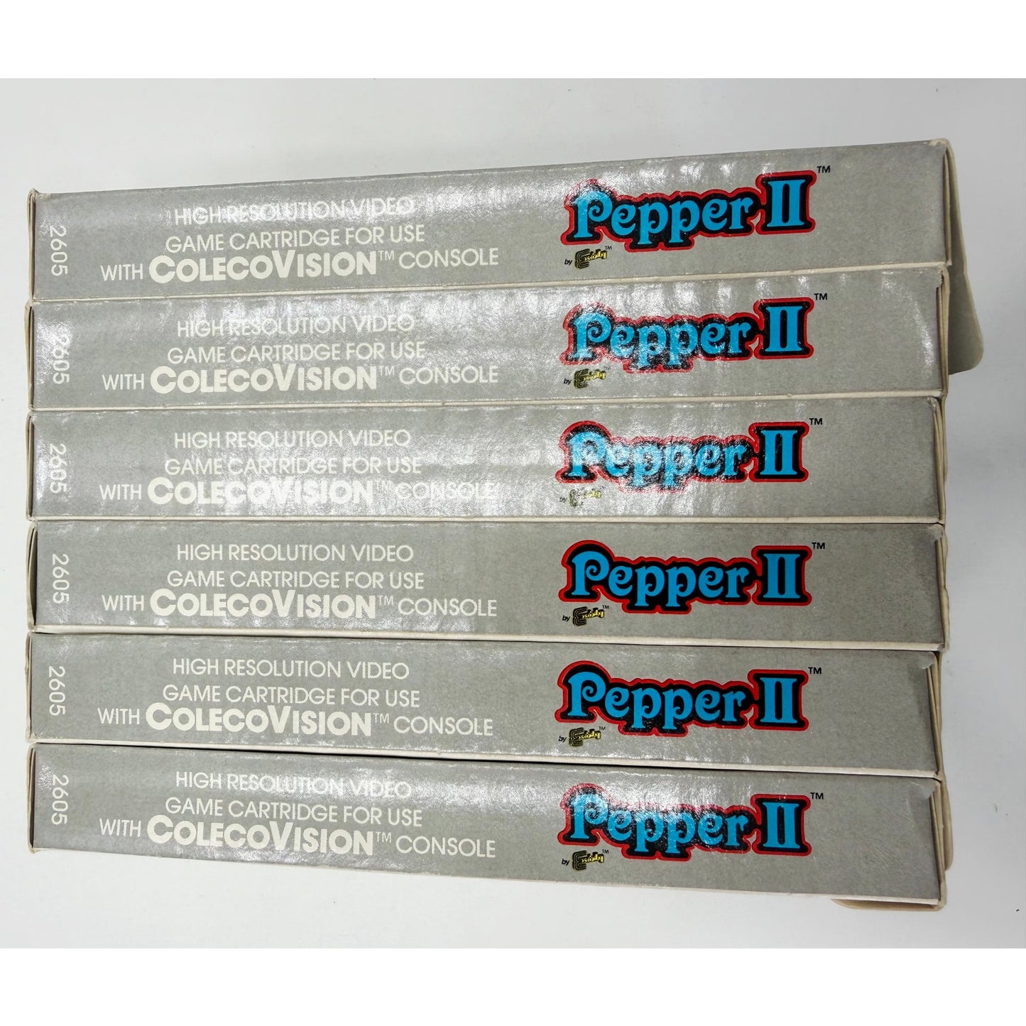 ColecoVision 1983 Pepper II Game NOS Original Set Sealed Damaged Stuck