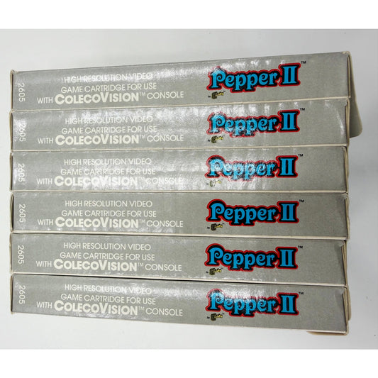 ColecoVision 1983 Pepper II Game NOS Original Set Sealed Damaged Stuck