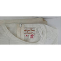 VINTAGE *NEW* Women's White Sweater with Flower Design 100% Acrylic Size 40