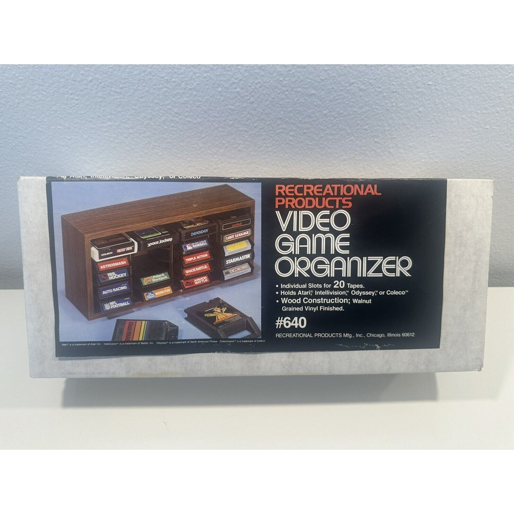 VINTAGE *NEW* 1980's Recreational Products 20-Cartridge Video Game Holder for Atari/Intellivision/Coleco