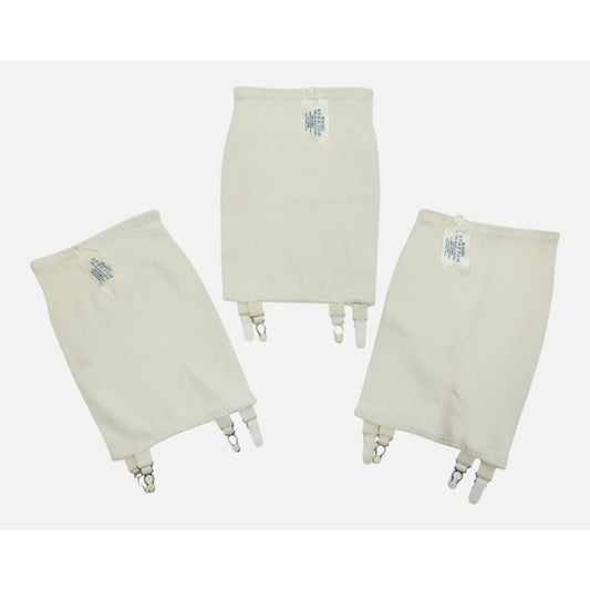 VINTAGE *PRISTINE* 1960's Magic Stretch Women's Cream Girdle Size 24-30 Set 3