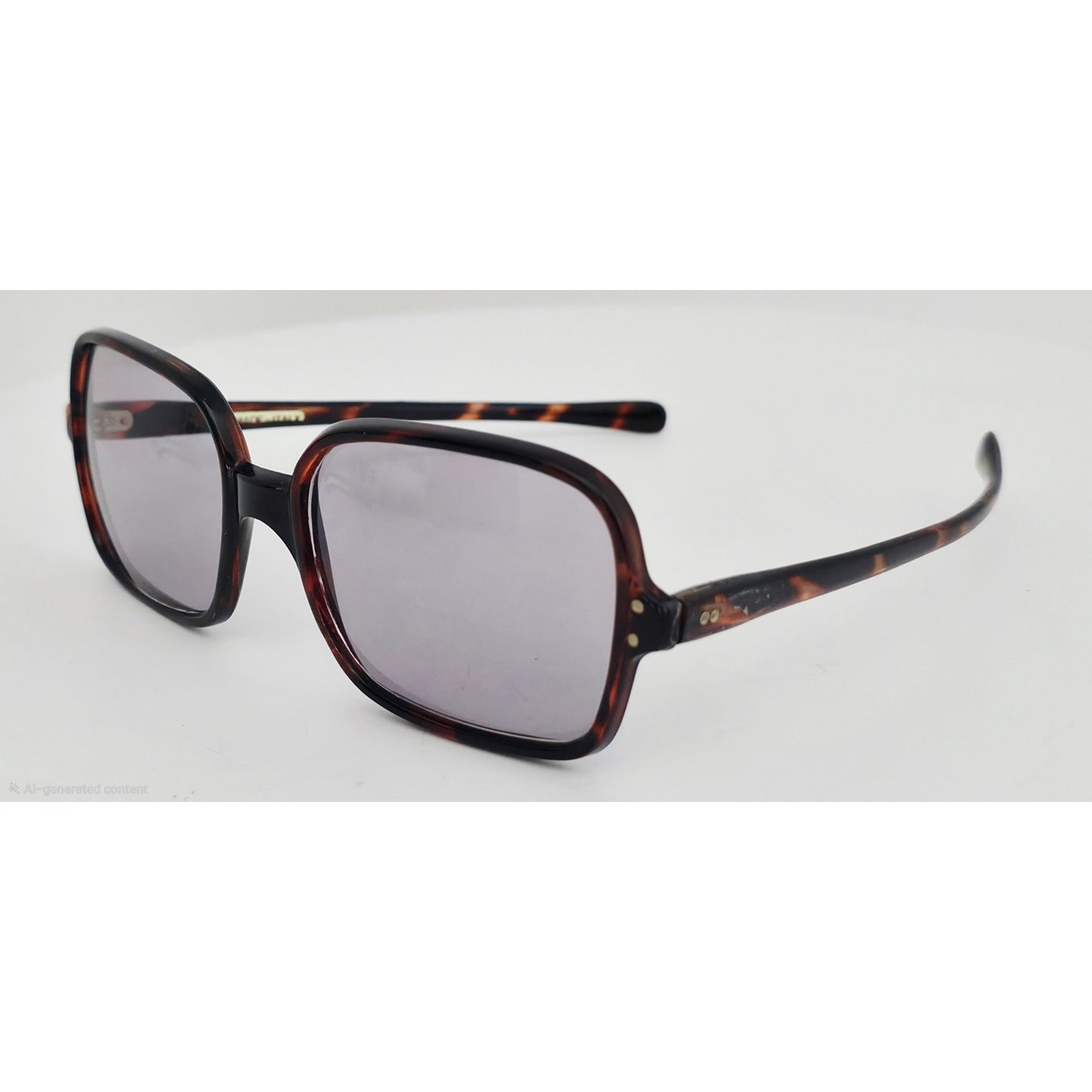 VINTAGE *NEW* 1970's Unisex Tortoise Frame with Gray Lens Sunglasses Made in Italy