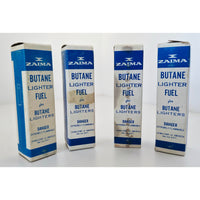 VINTAGE *NEW* 1960's Zaima Butane Lighter Fuel 2.1 oz Set of 4 USA