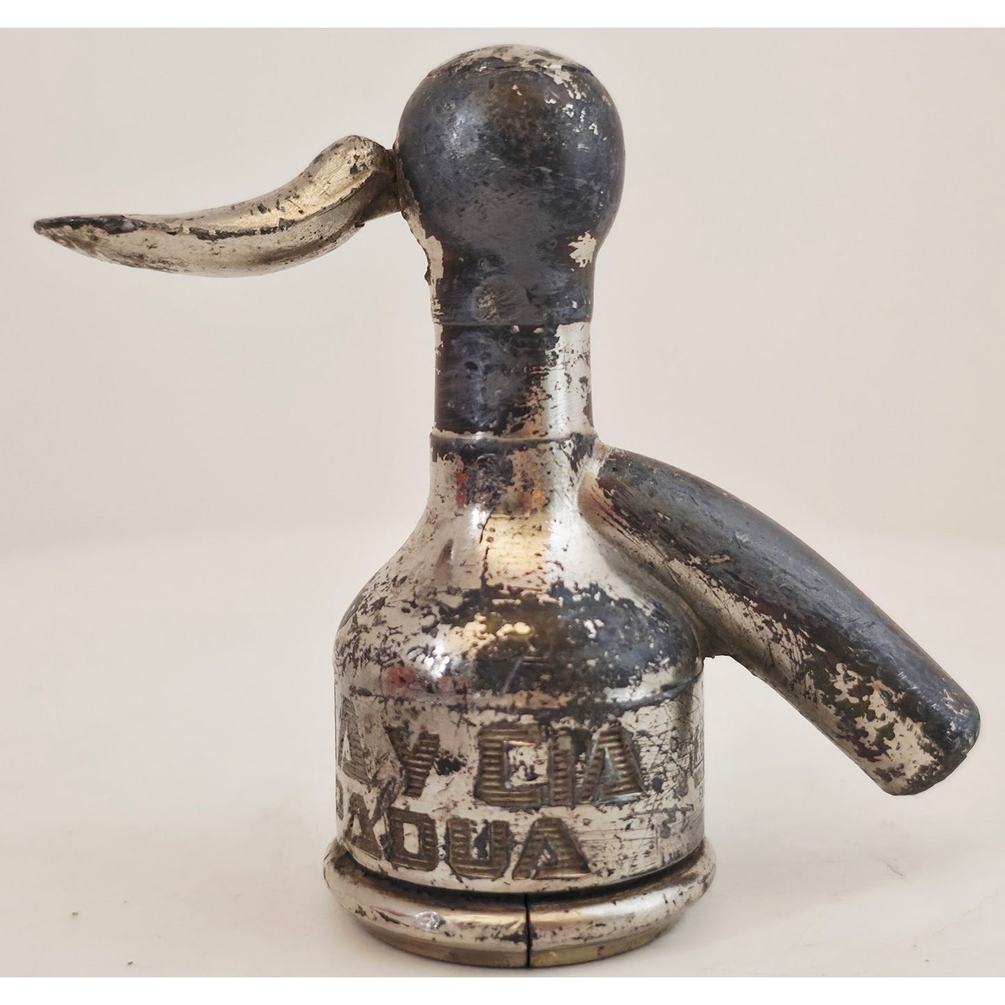 VINTAGE *PRISTINE* 1950's Art Thang Buenos Aires Seltzer Glass Bottle Argentina