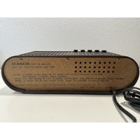 Needs Lovin' - VINTAGE 1970's MASON Digital Alarm Clock Am/Fm Radio Dimmer Wood Grain