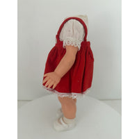 VINTAGE 1960's Headless Doll in Red Dress- Great Prop!