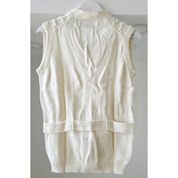 VINTAGE *NEW* 1970's Women's Cream Sweater Vest with Belt 100% Acrylic Size 40