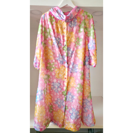 VINTAGE *NEW* 1960's ILGWU Women's Multicolor Day Dress 100% Nylon Size 10