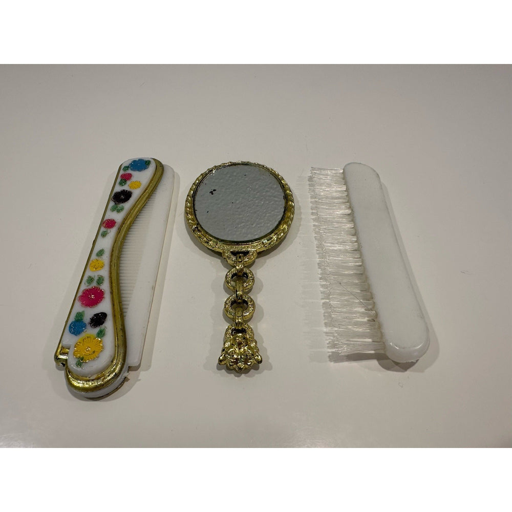 VINTAGE *NEW* 1960's Brush Mirror Comb Vanity Set