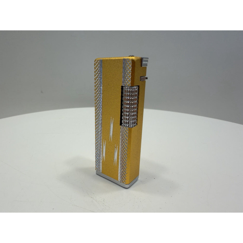 VINTAGE *NEW* 1950's Imperial Gold with Silver Design Super Lighter