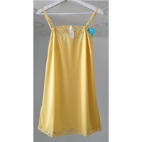 VINTAGE *NEW* 1960's Kayser Women's Yellow with Lace Trim Slip Dress Size 30