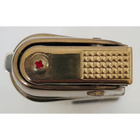 VINTAGE *NEW* 1960's Manor Gold Striped Butane Lighter Japan