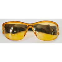 VINTAGE *NEW* 1970's Glam Unis Black Frame with Yellow Lens Sunglasses