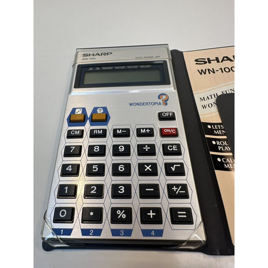 VINTAGE *NEW*  1980's Sharp WN-100 Wondertopia Calculator