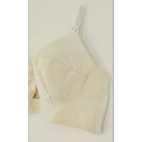 VINTAGE *NEW* 1960's Stephanie Women's Cream Bullet Bra w/Center Flower Size 32B