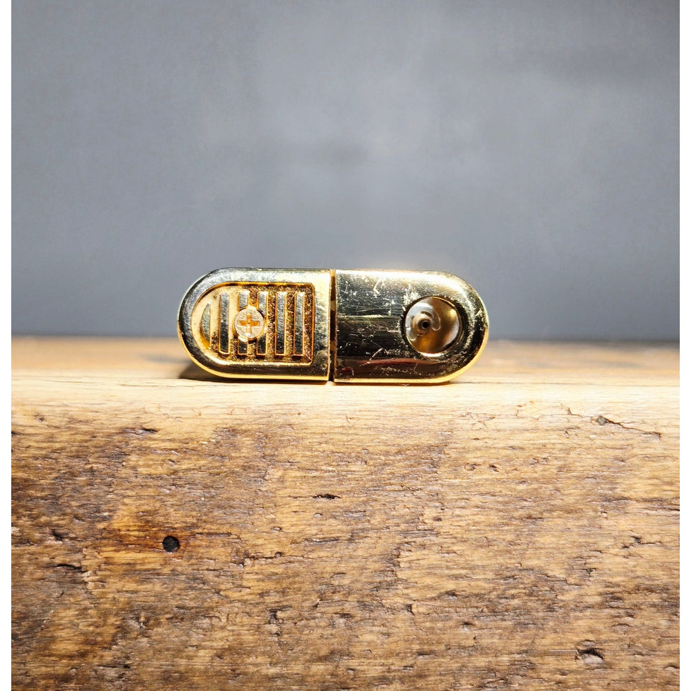 VINTAGE *NEW* 1960's Gent Gold Textured Butane Lighter Japan