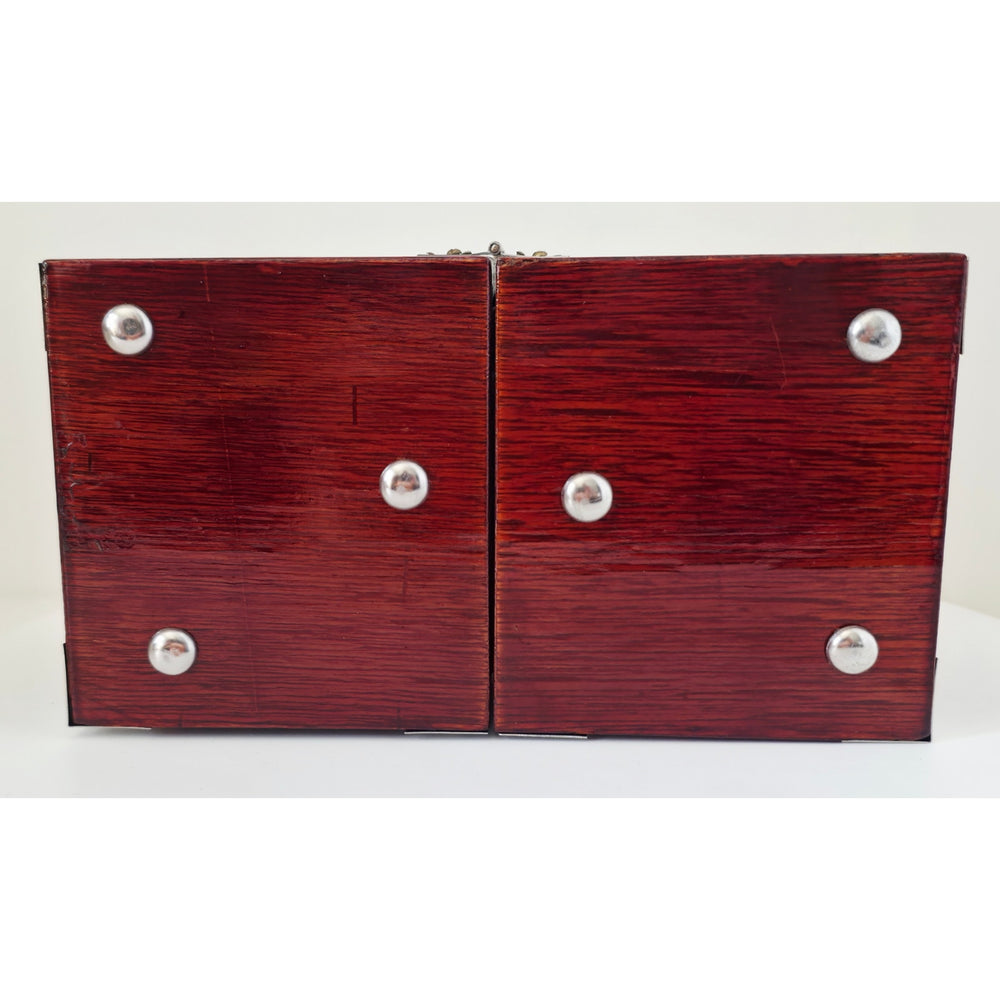 VINTAGE *NEW* 1960's Korean Folding Jewelry Box with 4 Drawers