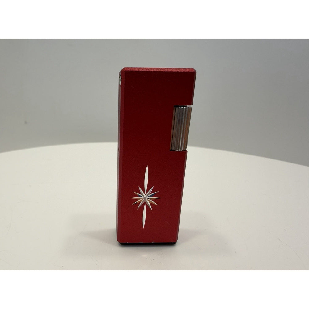 VINTAGE *NEW* 1950's Capri w/Design Red/Silver Butane Japanese Lighter