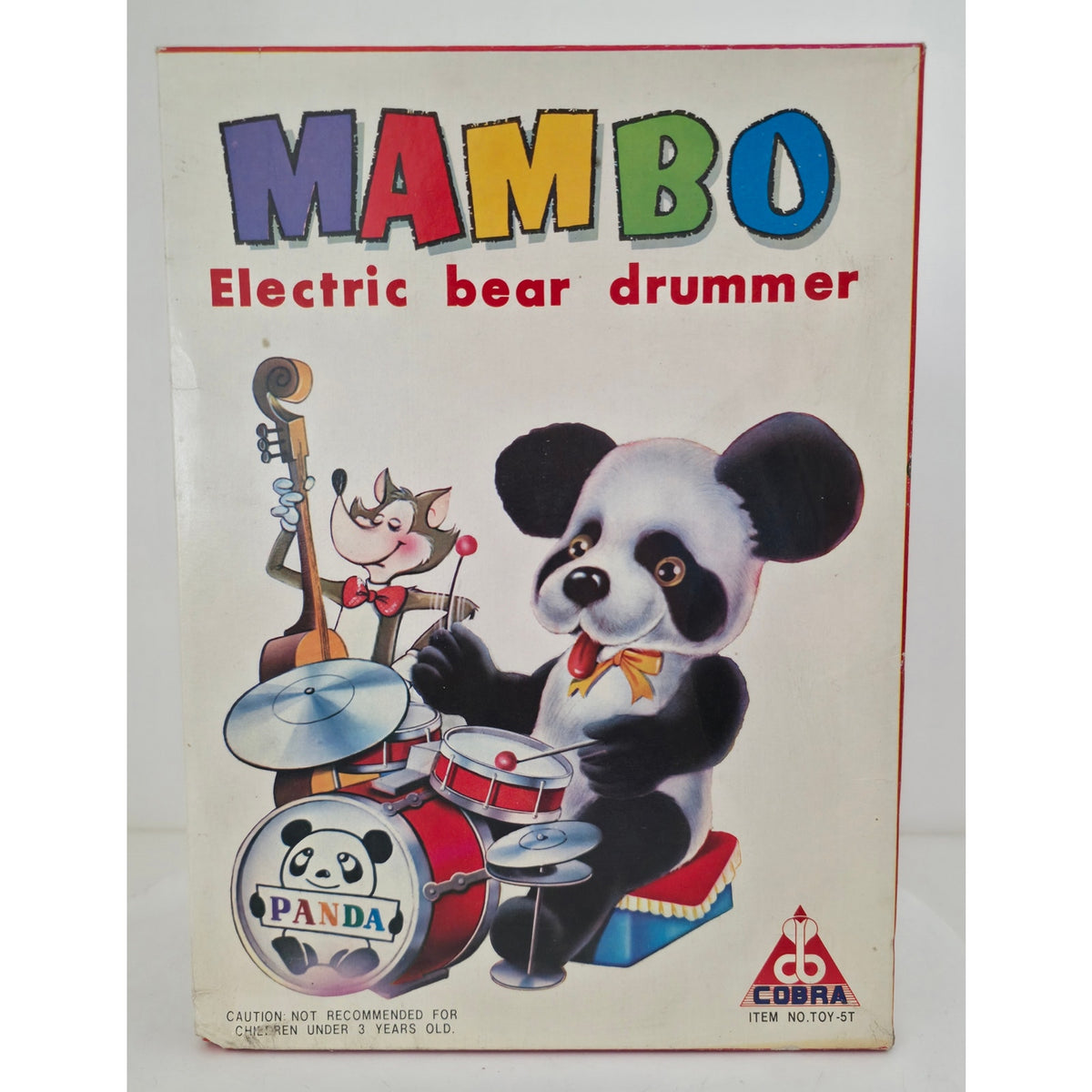 VINTAGE *PRISTINE* 1960's Mambo Panda Electric Drummer Battery Operated Toy