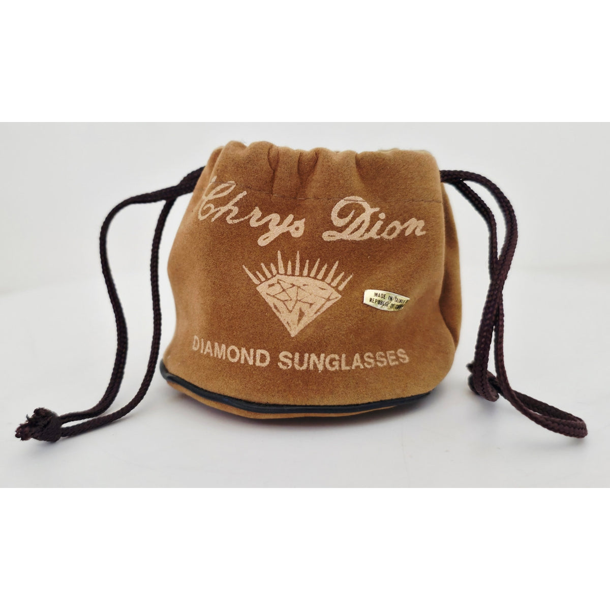 VINTAGE *NEW* 1970's Chrys Dior Gold Folding with Purple Lens Sunglasses & Case