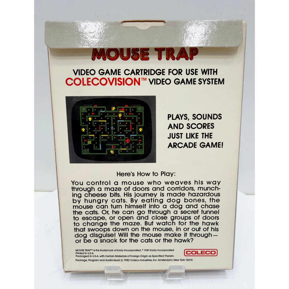 ColecoVision 1982 Mouse Trap Video Game NOS Sealed Unsold Dealer Stock