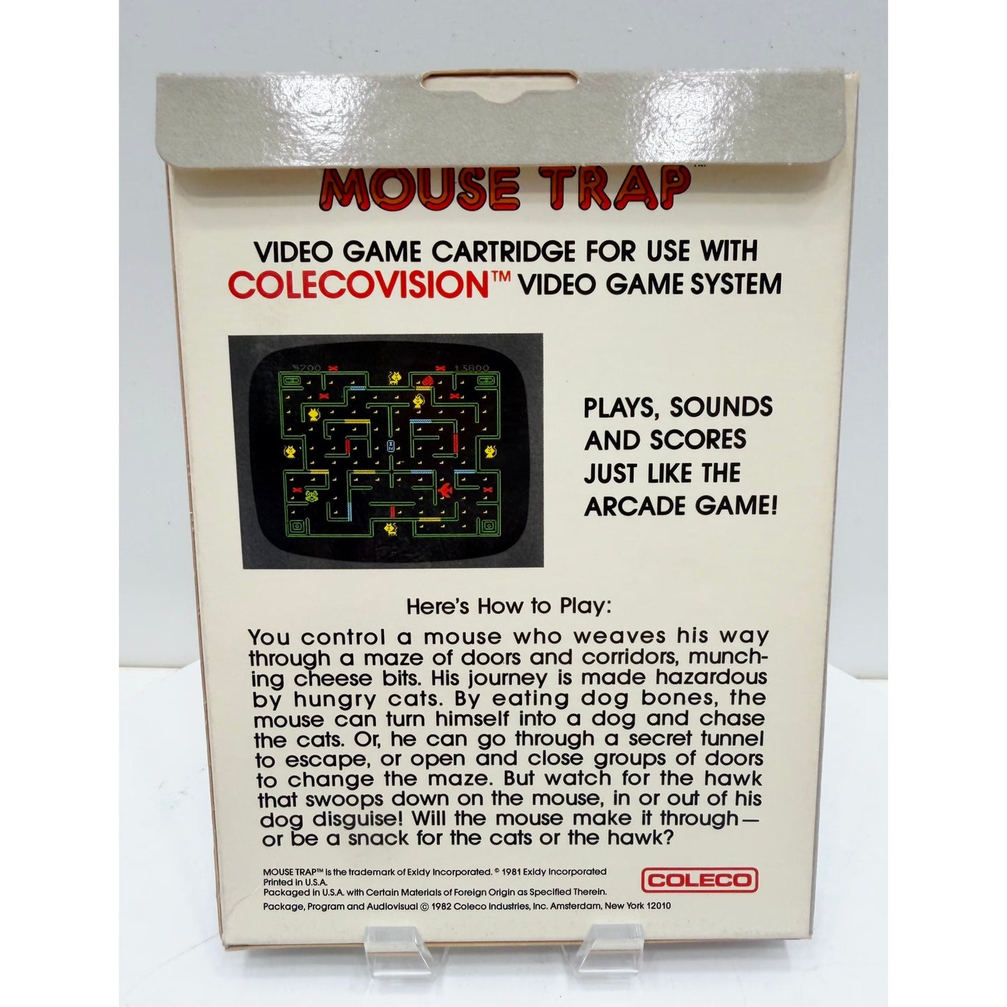 ColecoVision 1982 Mouse Trap Video Game NOS Sealed Unsold Dealer Stock