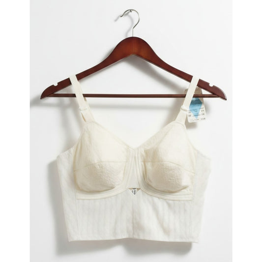 VINTAGE *PRISTINE* 1960's Maidenform Women's White Bustier Top | Corset Bra 38C