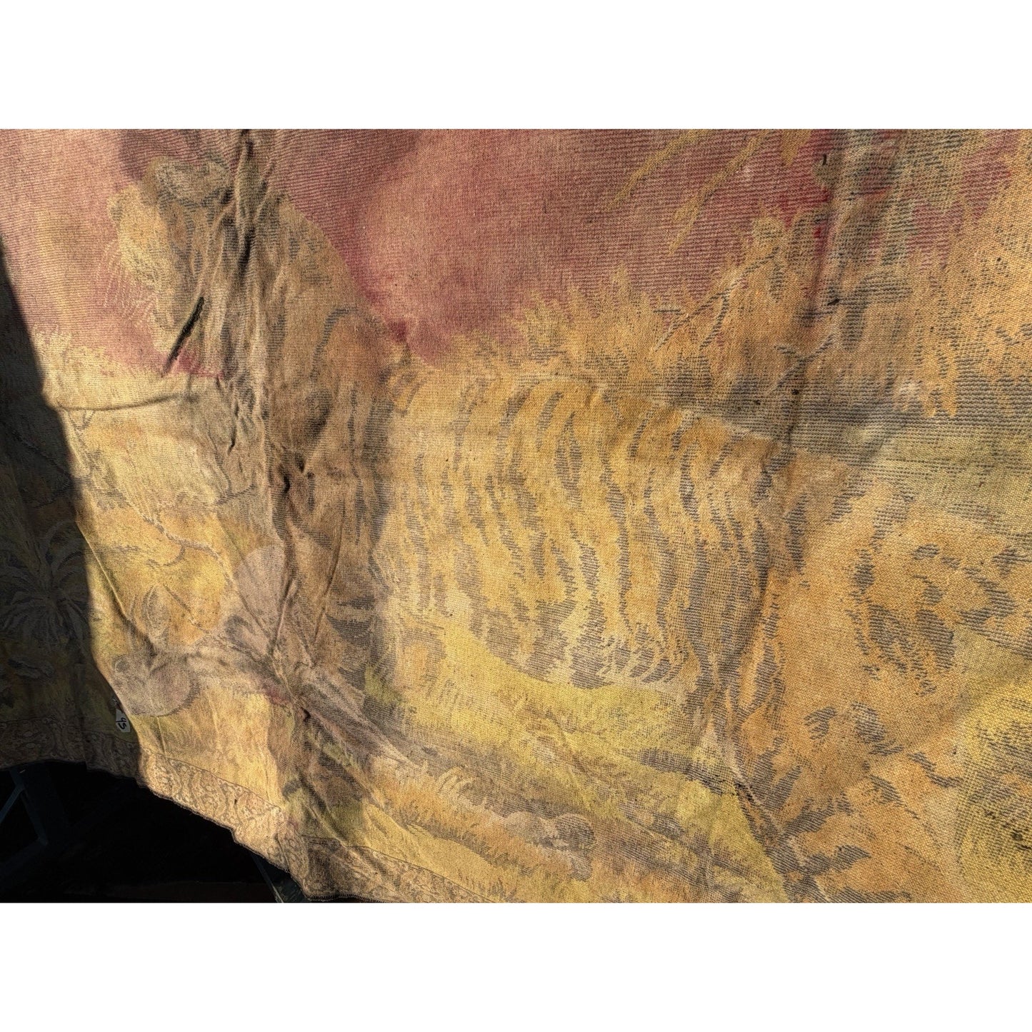 VINTAGE *PRISTINE* 1960's Tigers Velvet Tapestry