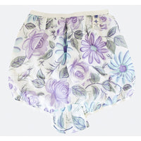 VINTAGE *NEW* 1960's Women's Purple Flower Print Panties Underwear Sz 7 (L) USA