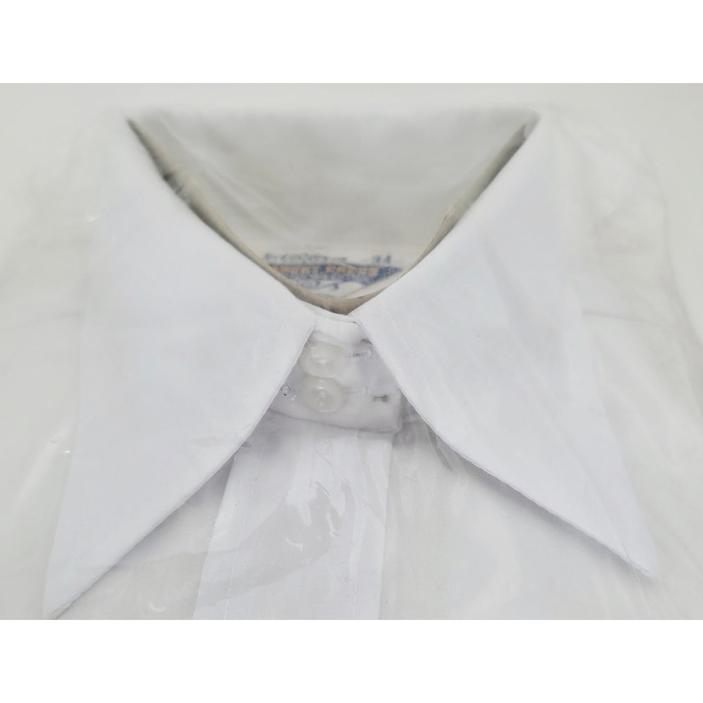 VINTAGE *NEW* 1970's Women's White Safari Shirt Poly/Cotton Blend Size 34