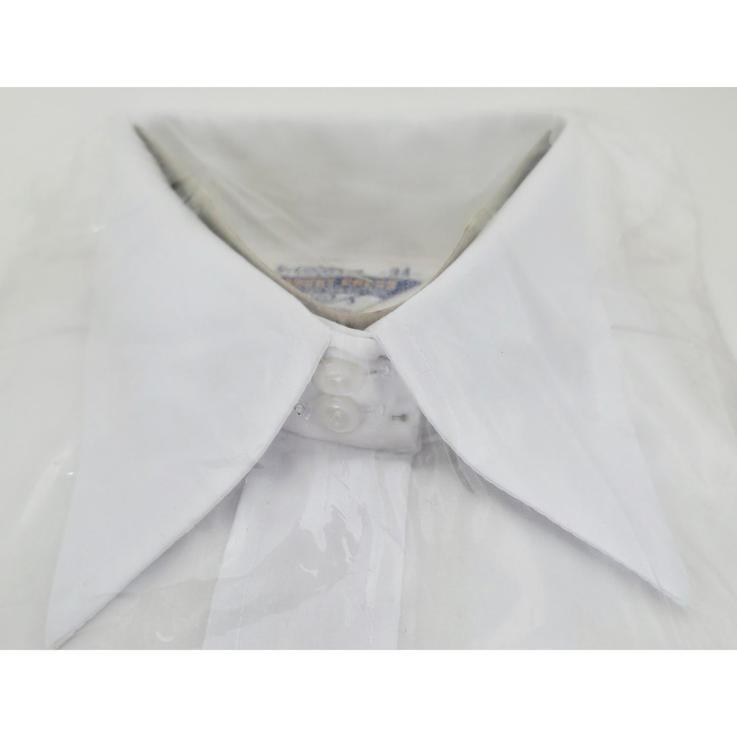 VINTAGE *NEW* 1970's Women's White Safari Shirt Poly/Cotton Blend Size 34