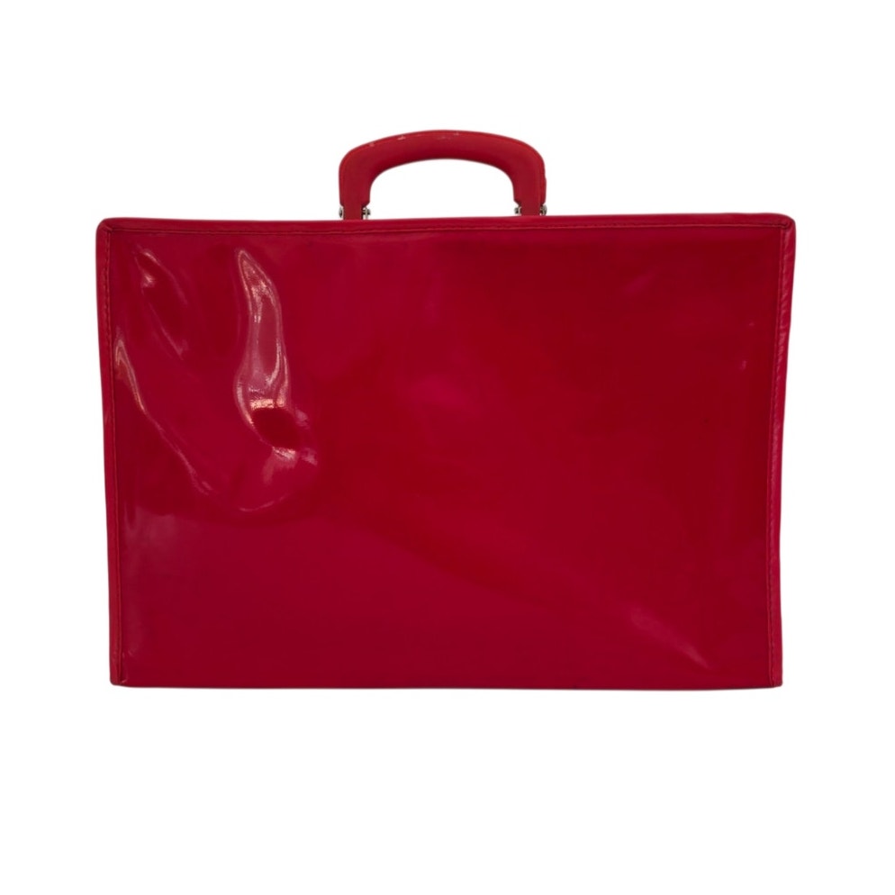 VINTAGE *PRISTINE * 1970's Vinyl Carrying Case Red