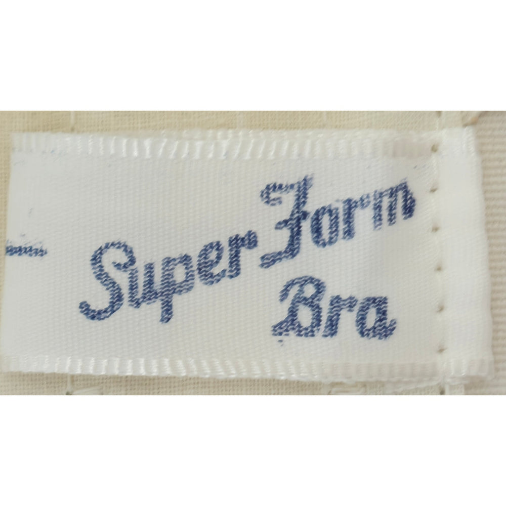 VINTAGE *NEW* 1960's Super Form Women's Novelty Cream w/Flowers Padded Bra 40B