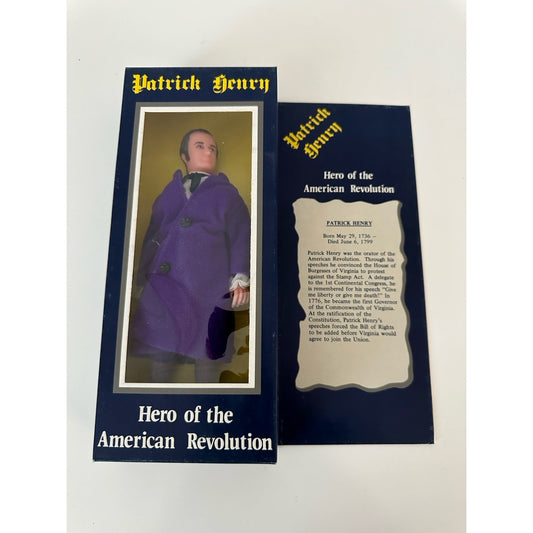 VINTAGE *NEW* Patrick Henry Hero of the American Revolution '74 Doll Figure