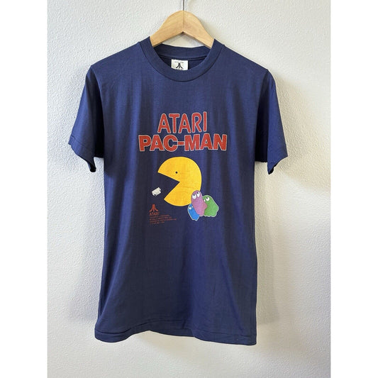 VINTAGE *NEW* 1980's Atari Graphic Pac-Man Promo T-Shirt Kid M 10-12