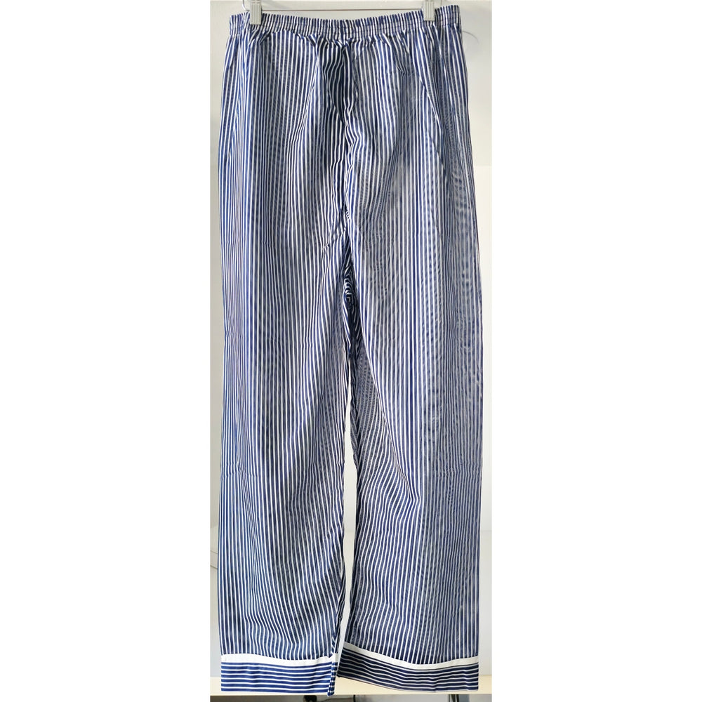 VINTAGE *NEW* 1970's Masterbuilt Men's Blue Striped Pajama Set Size S