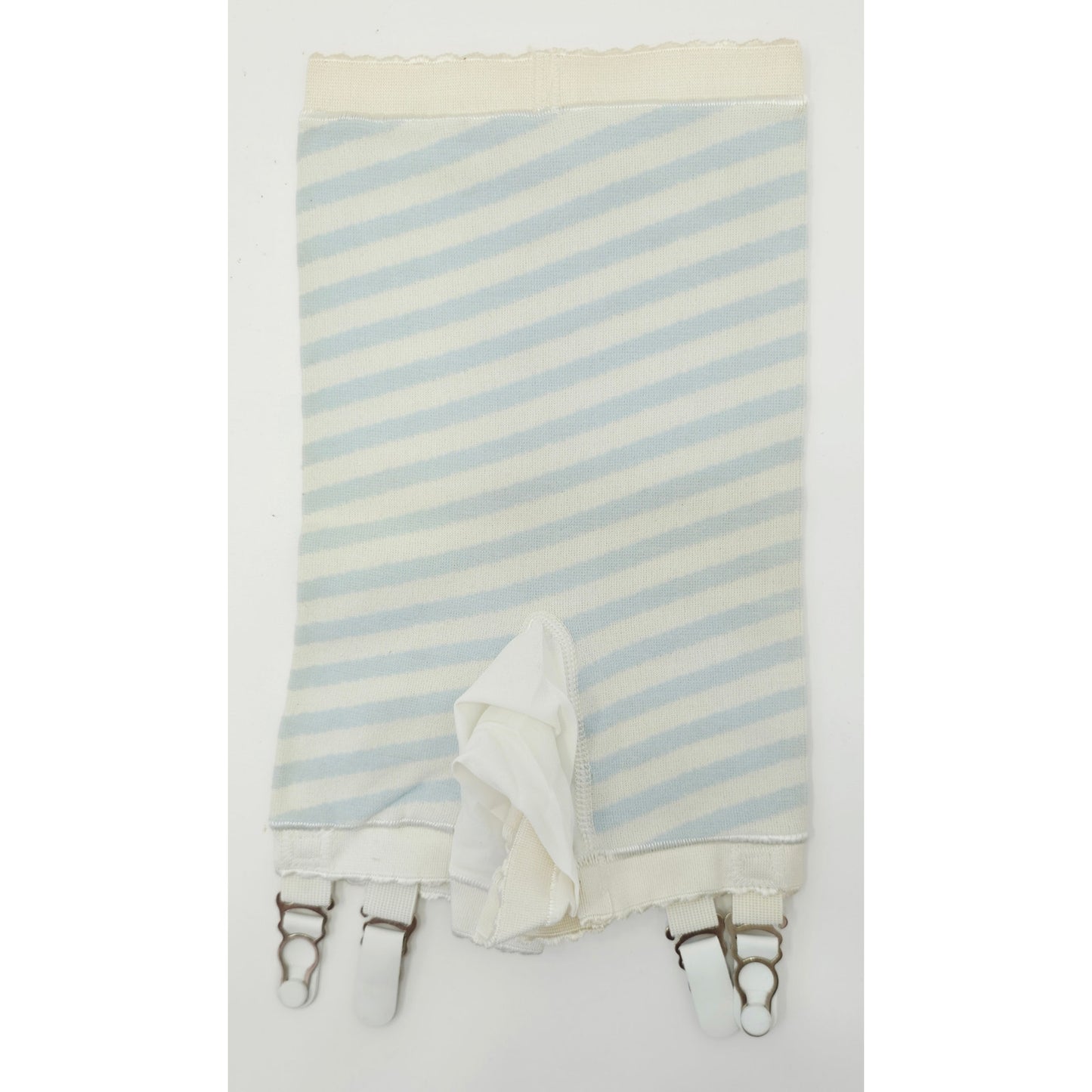 VINTAGE *NEW* 1960's Ban-Lon Women's Blue & White Striped Girdle w/Garter Size S