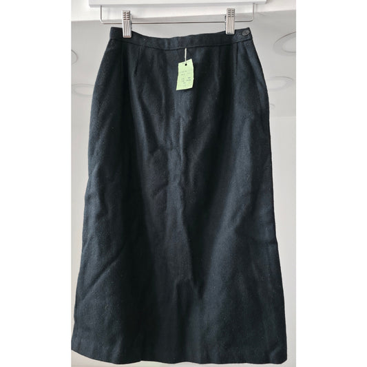 VINTAGE *NEW* 1960's  Women's Black Straight Skirt Size 10