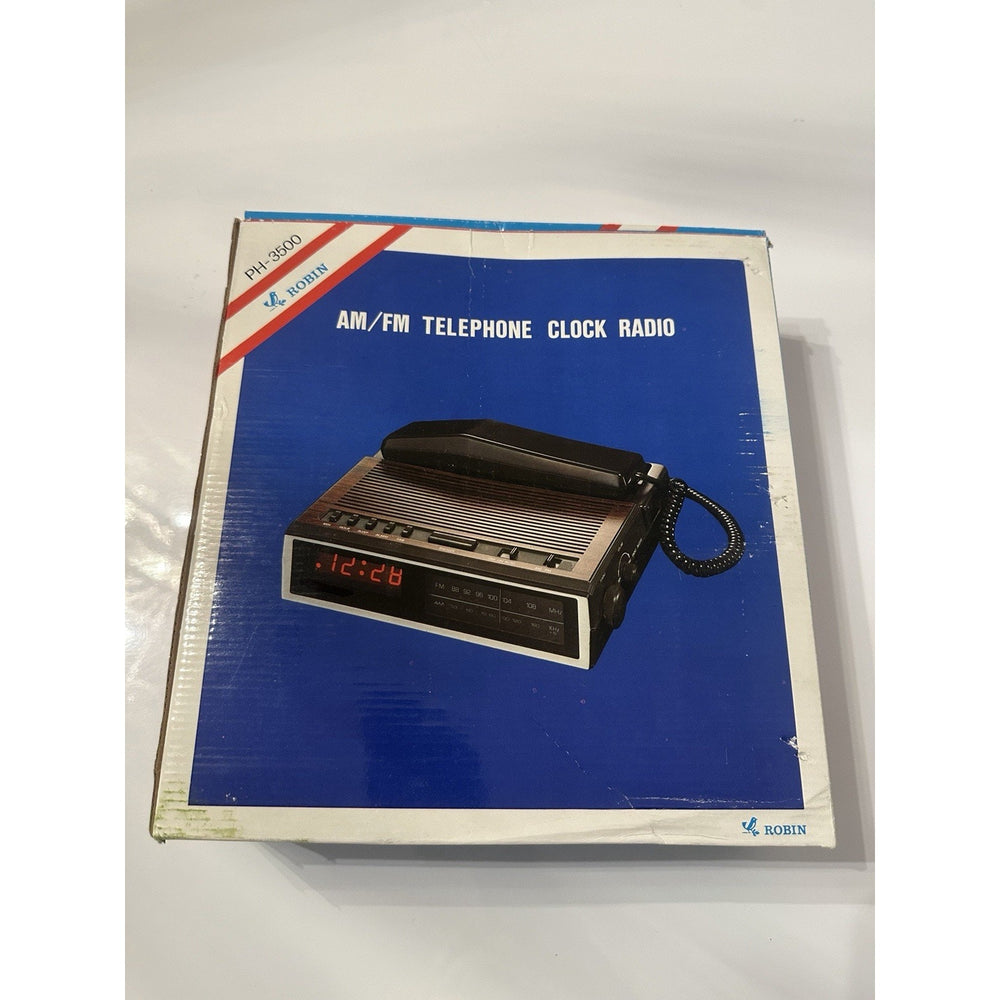 VINTAGE *NEW* 1970’s Robin AM/FM Telephone Alarm Clock PH-3500
