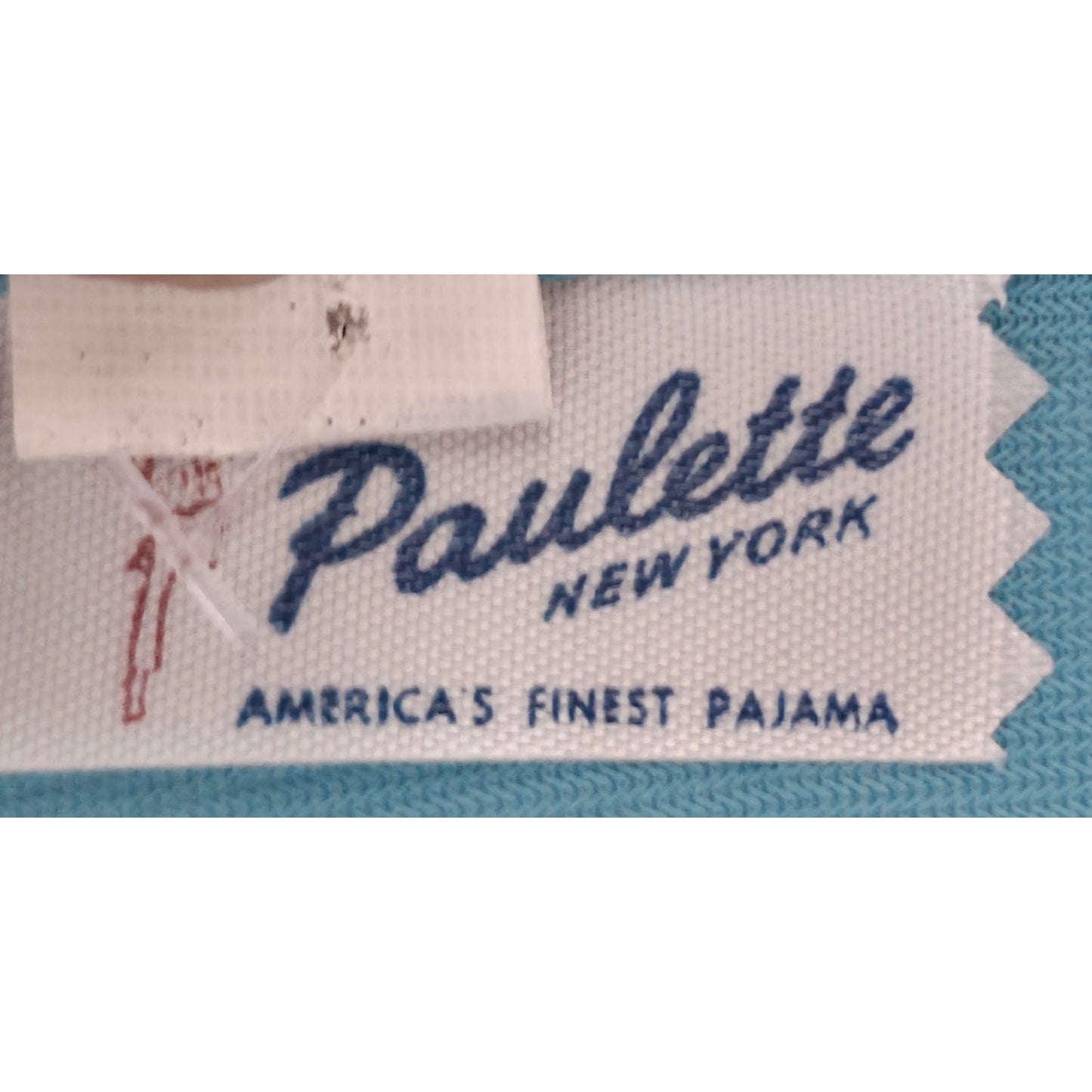 VINTAGE *NEW* 1960's  Women's Blue Pajama Set with White Trim 100% Acetate Size 40