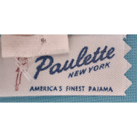 VINTAGE *NEW* 1960's  Women's Blue Pajama Set with White Trim 100% Acetate Size 40