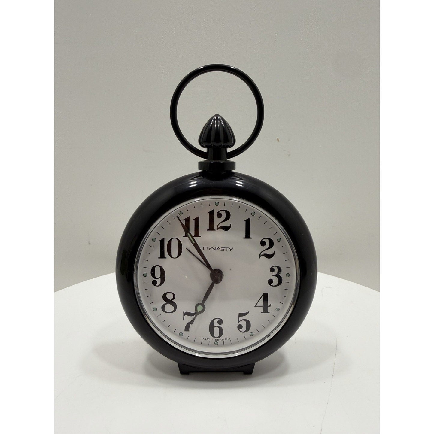 VINTAGE *NEW* 1970's Dynasty 7" Keywound Metal Alarm Clock - Black