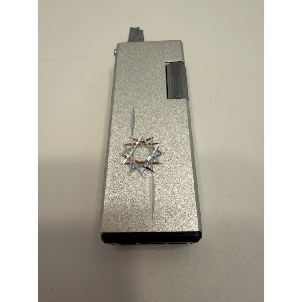 VINTAGE *NEW* 1950's Capri w/Design Silver/Silver Butane Japanese Lighter