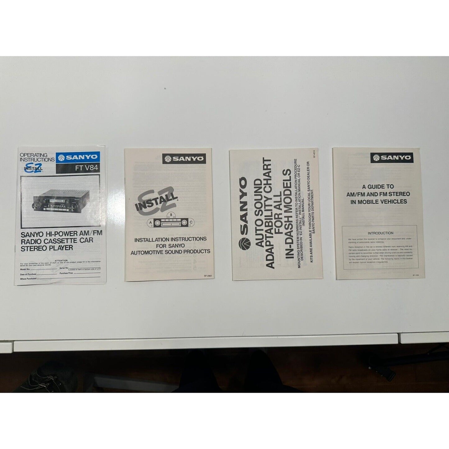 VINTAGE *NEW* Sanyo FT-V84 Indash High Power am/fm Cassette Car Stereo