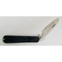 VINTAGE *PRISTINE* 1960's Black Stainless Steel Folding Pocket Knife