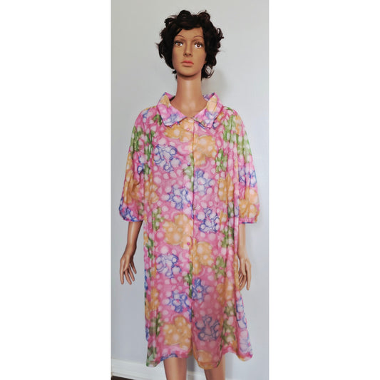 VINTAGE *NEW* 1960's Kayser Women's Robe | Shift Dress | Nylon Gown Size M