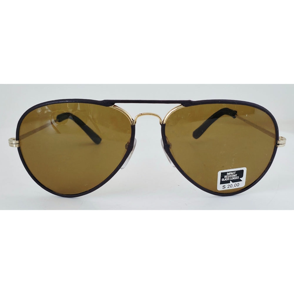 VINTAGE *NEW* 1970's Ray Max Glam Unisex Gold Frame with Brown Lens Sunglasses
